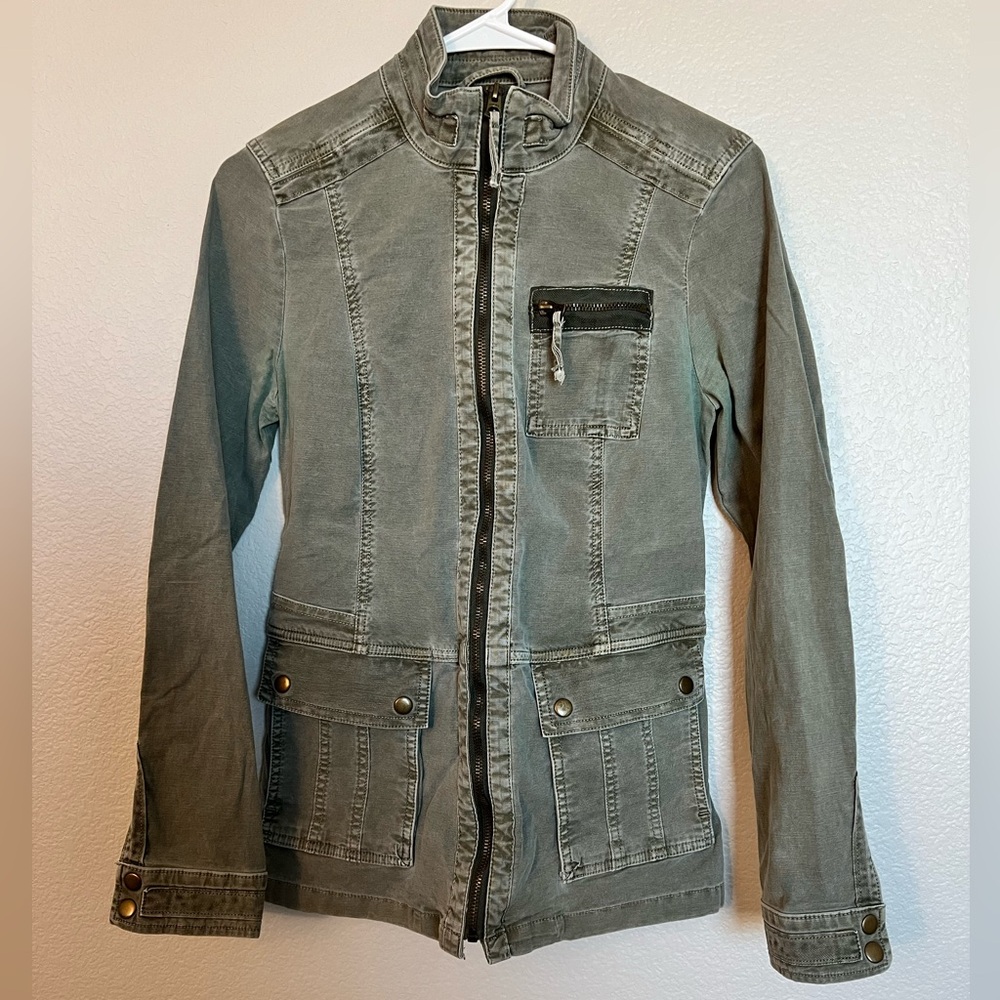 Lucky Brand Olive Green Utility Jacket Womens Size XS